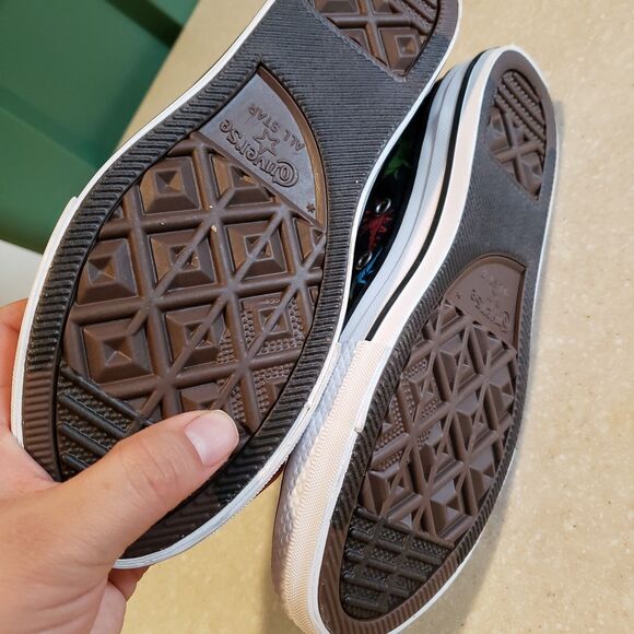 CONVERSE KIDS CHUCK TAYLOR ALL STAR HIGHT-TOP DINOSAUR YTH SZ 2.5 Black WORN 1X - Picture 6 of 7